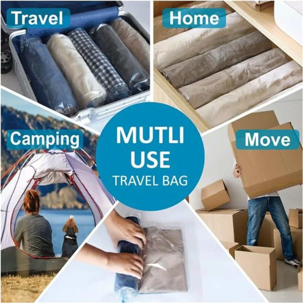 24 Travel Compression Bags, Roll Up Travel Space Saver Bags for Luggage